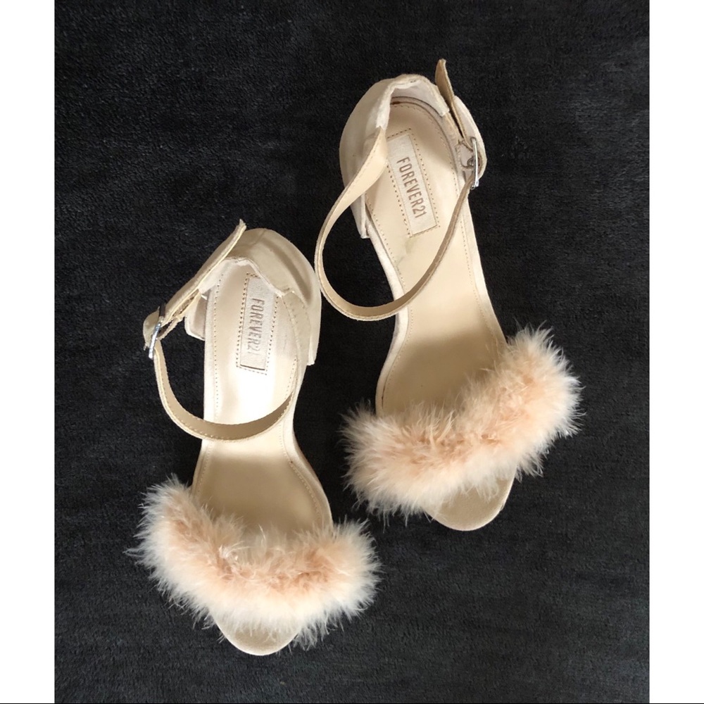 Forever 21 Nude Fur Heels